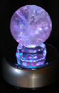 Crystal balls on our rotating rainbow LED light features stunning by day or night